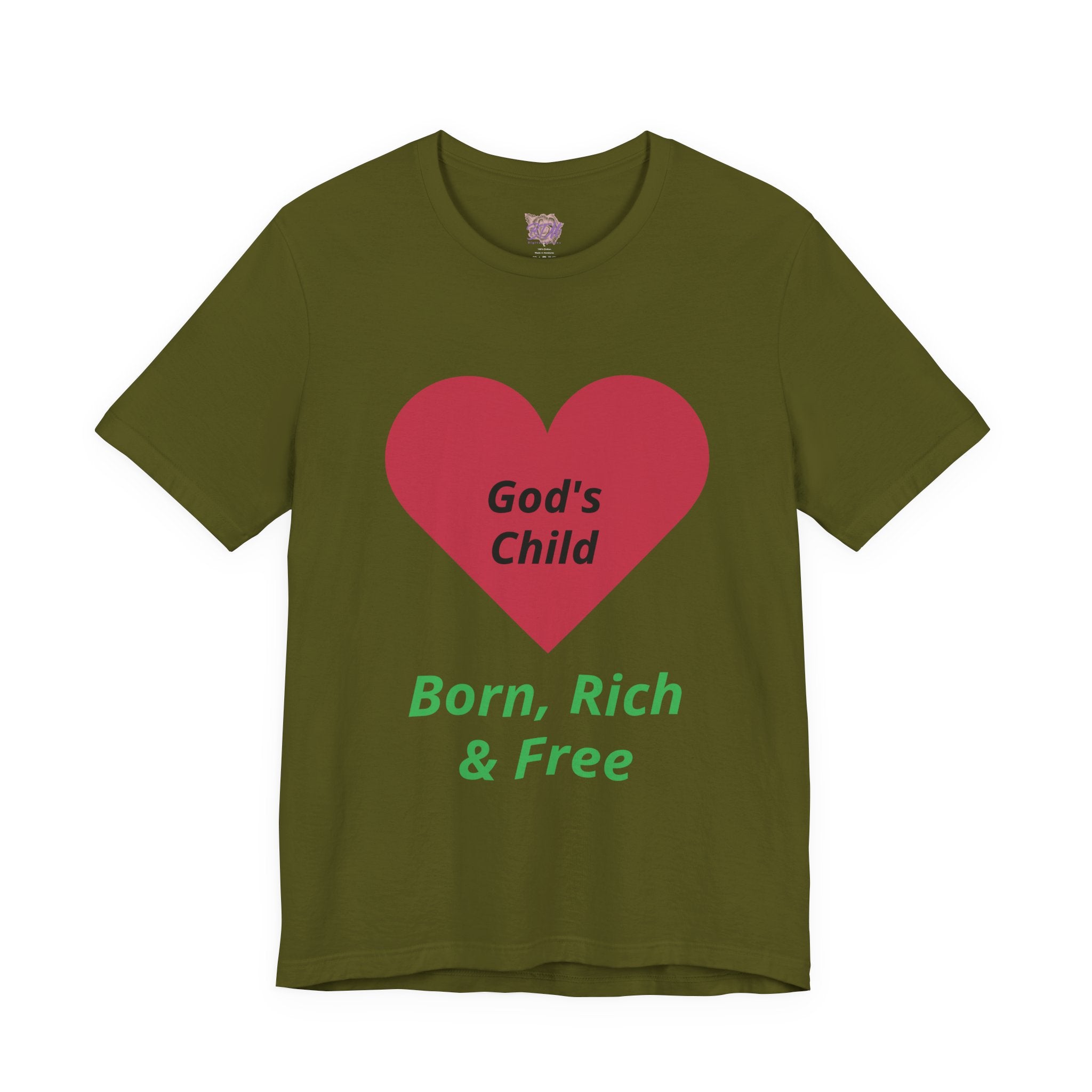 God's Child - Born, Rich & Free T-Shirt