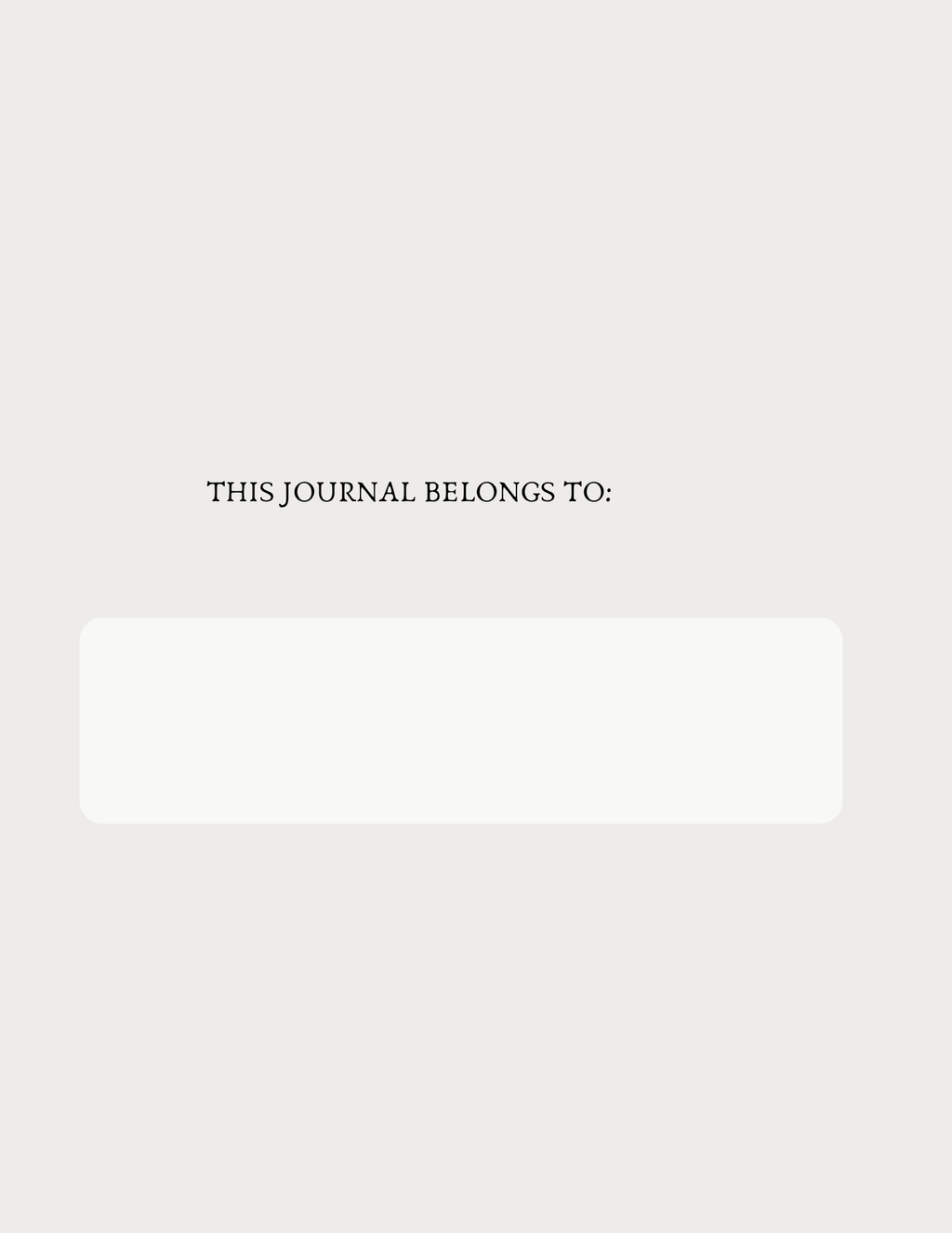 Self-Care Journal